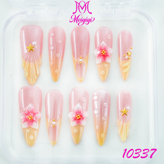 10337-MYY's designer original high-end design customized luxury hand-painted wearable nail art
