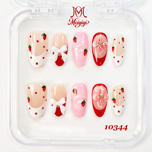 10344-MYY's designer original high-end design customized luxury hand-painted wearable nail art