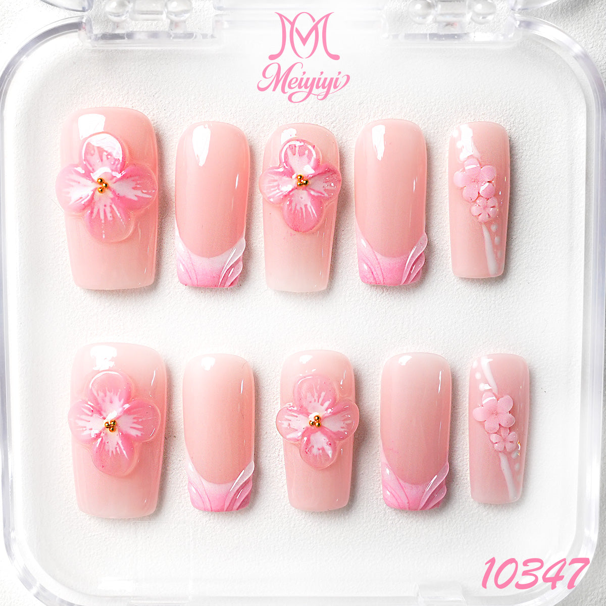 10347-MYY's designer original high-end design customized luxury hand-painted wearable nail art