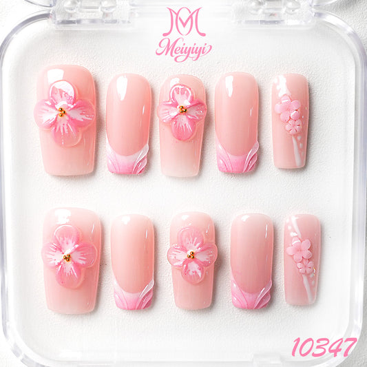 10347-MYY's designer original high-end design customized luxury hand-painted wearable nail art