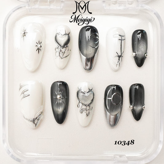 10348-MYY's designer original high-end design customized luxury hand-painted wearable nail art