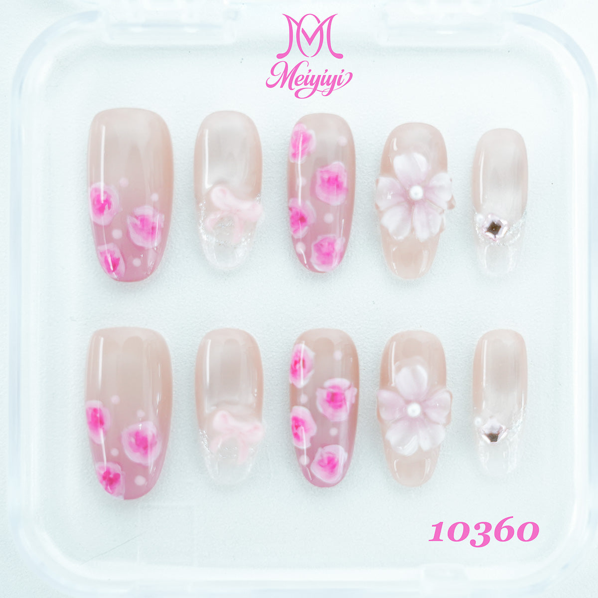 10360-MYY's designer original high-end design customized luxury hand-painted wearable nail art