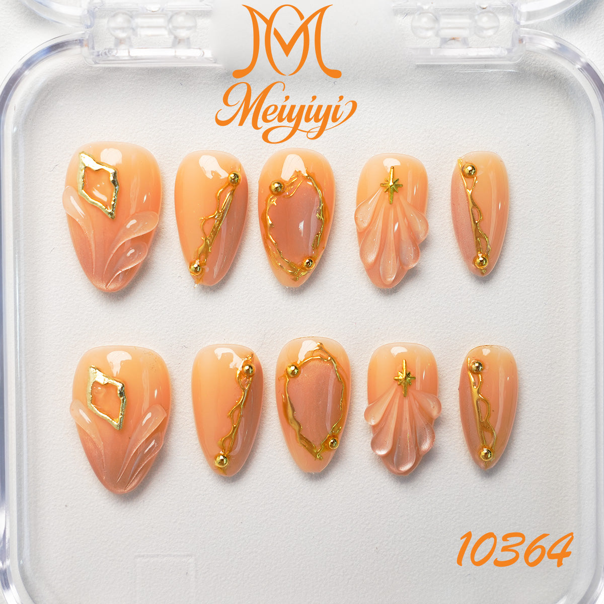 10364-MYY's designer original high-end design customized luxury hand-painted wearable nail art