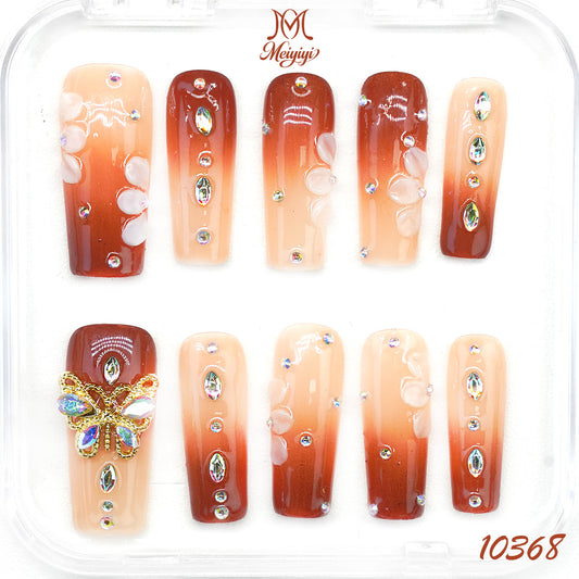 10368-MYY's designer original high-end design customized luxury hand-painted wearable nail art