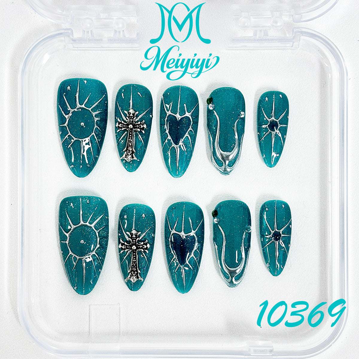 10369-MYY's designer original high-end design customized luxury hand-painted wearable nail art