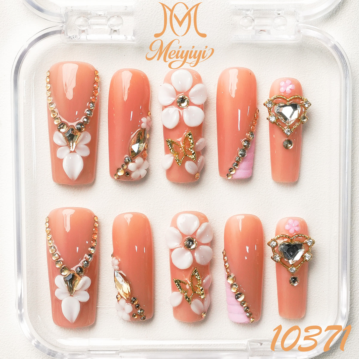 10371-MYY's designer original high-end design customized luxury hand-painted wearable nail art