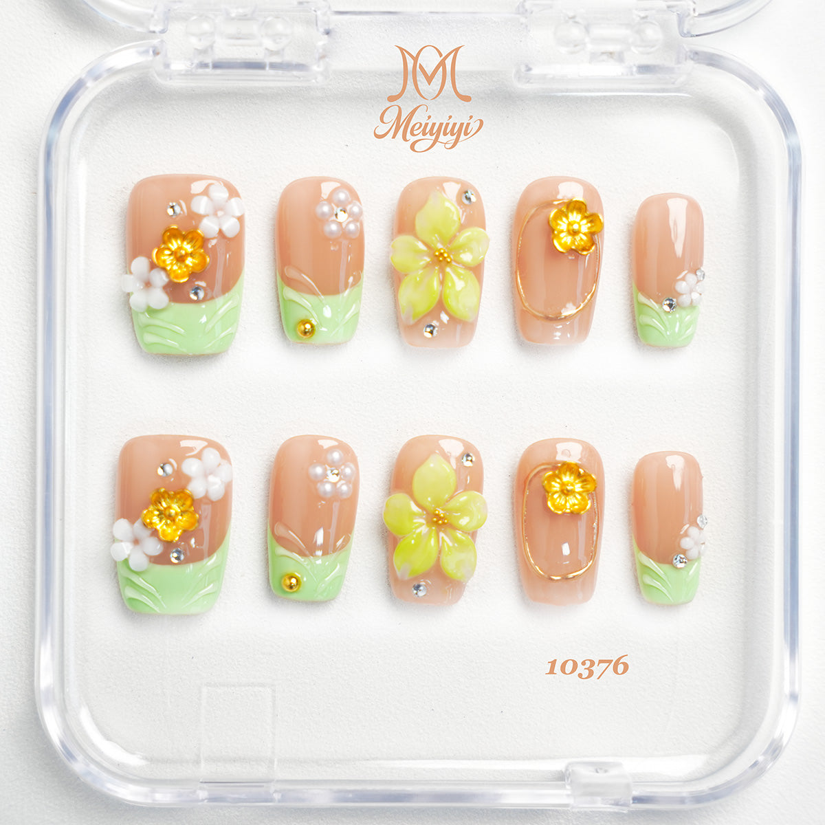 10376-MYY's designer original high-end design customized luxury hand-painted wearable nail art