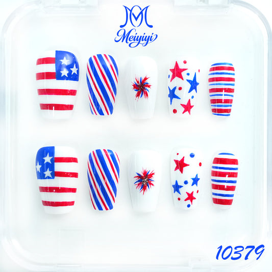 10379-MYY's designer original high-end design customized luxury hand-painted wearable nail art