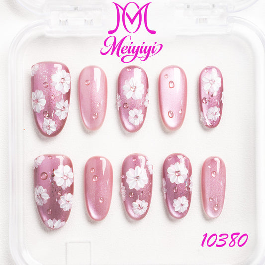10380-MYY's designer original high-end design customized luxury hand-painted wearable nail art