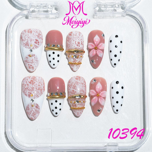 10394-MYY's designer original high-end design customized luxury hand-painted wearable nail art