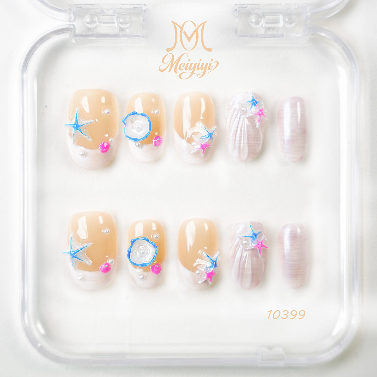 10399-MYY's designer original high-end design customized luxury hand-painted wearable nail art