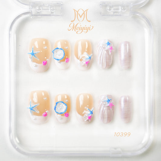 10399-MYY's designer original high-end design customized luxury hand-painted wearable nail art