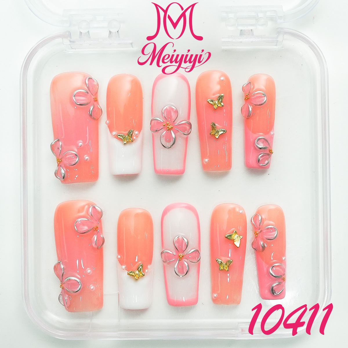 10411-MYY's designer original high-end design customized luxury hand-painted wearable nail art
