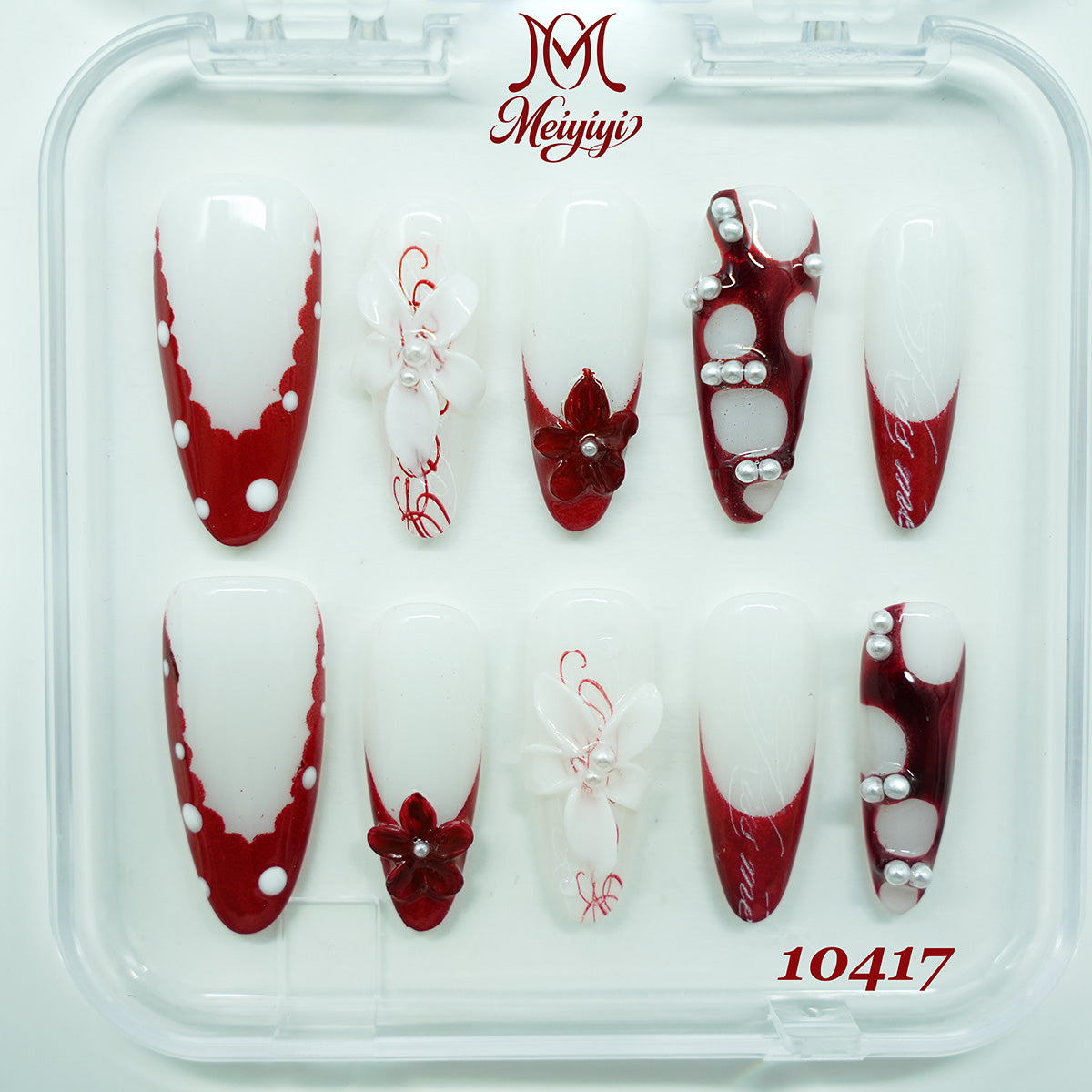 10417-MYY's designer original high-end design customized luxury hand-painted wearable nail art
