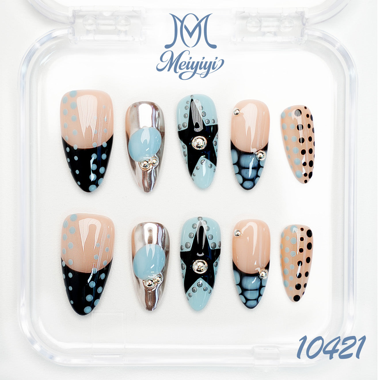 10421-MYY's designer original high-end design customized luxury hand-painted wearable nail art