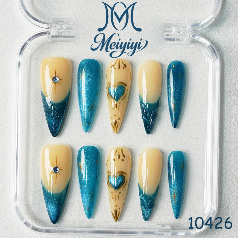 10426-MYY's designer original high-end design customized luxury hand-painted wearable nail art