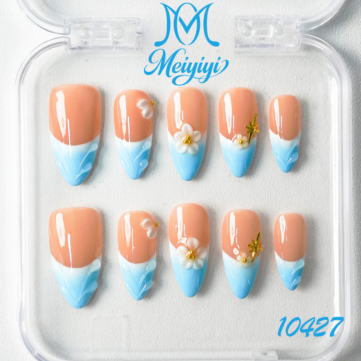 10427-MYY's designer original high-end design customized luxury hand-painted wearable nail art