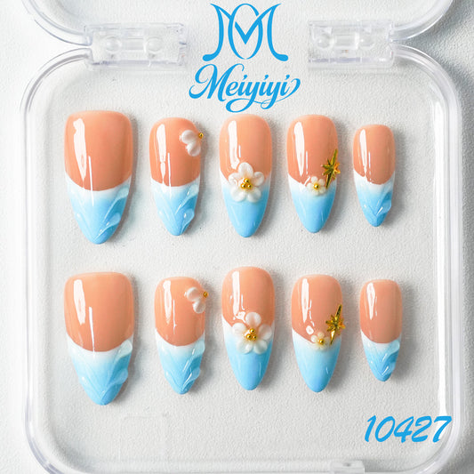 10427-MYY's designer original high-end design customized luxury hand-painted wearable nail art