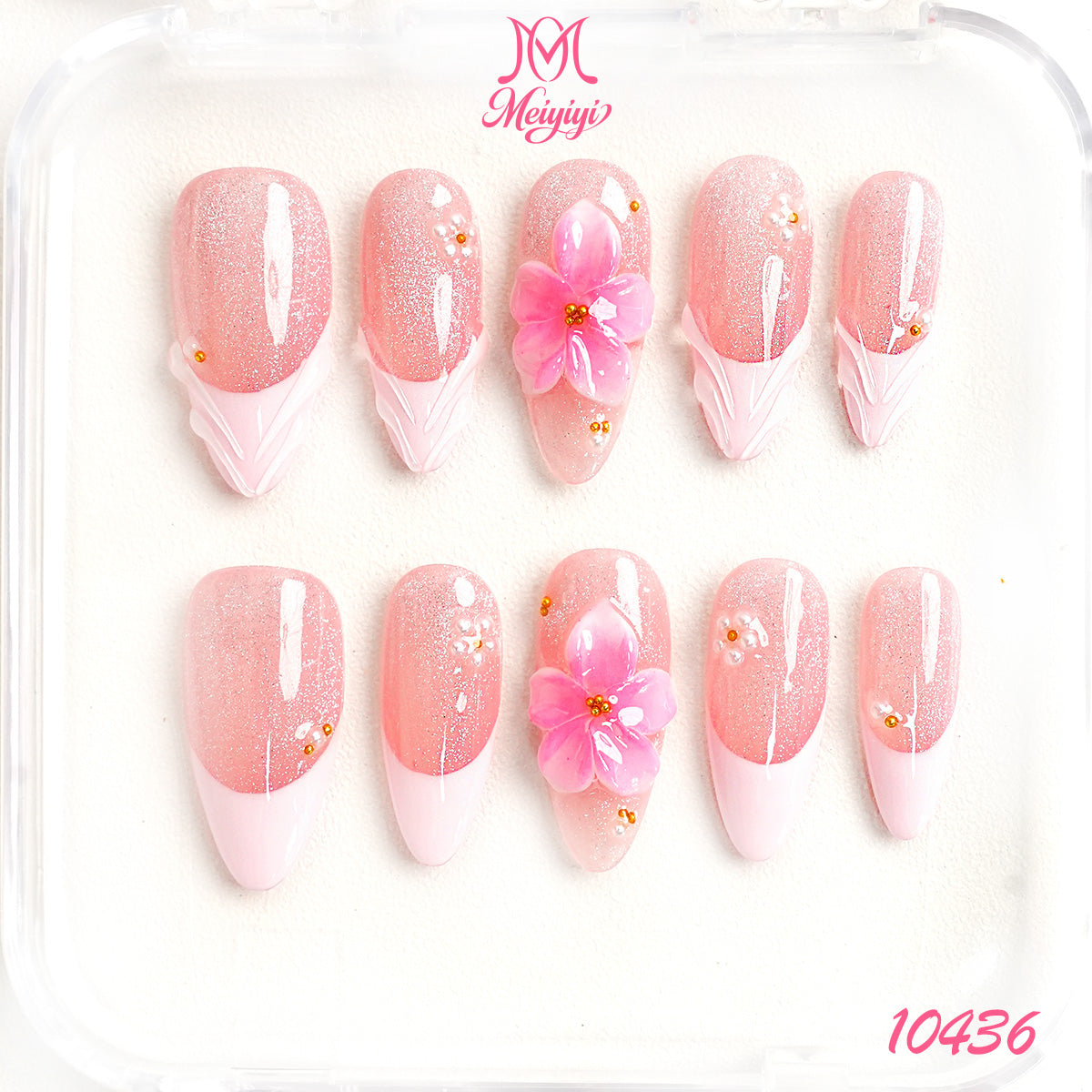 10436-MYY's designer original high-end design customized luxury hand-painted wearable nail art