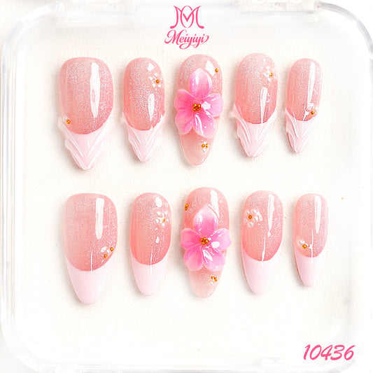 10436-MYY's designer original high-end design customized luxury hand-painted wearable nail art