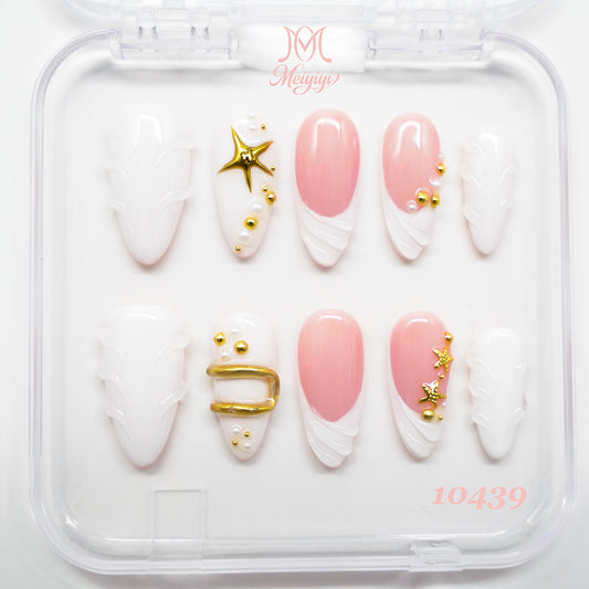 10439-MYY's designer original high-end design customized luxury hand-painted wearable nail art