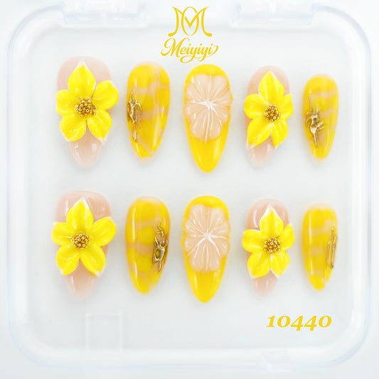 10440-MYY's designer original high-end design customized luxury hand-painted wearable nail art