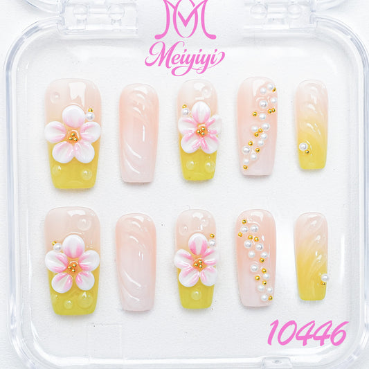 10446-MYY's designer original high-end design customized luxury hand-painted wearable nail art