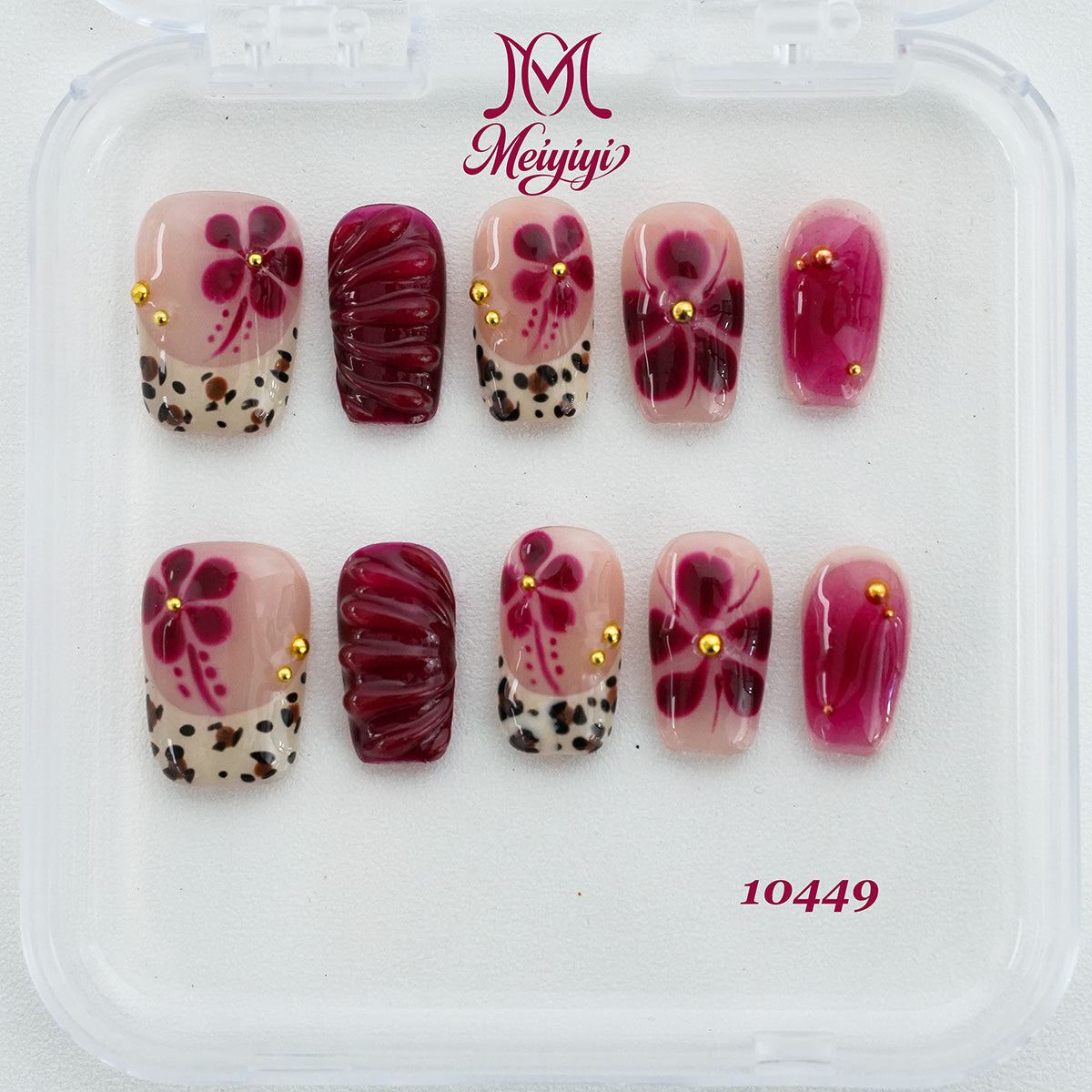 10449-MYY's designer original high-end design customized luxury hand-painted wearable nail art