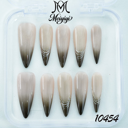 10454-MYY's designer original high-end design customized luxury hand-painted wearable nail art