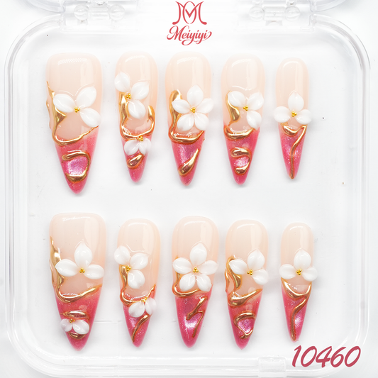 10460-MYY's designer original high-end design customized luxury hand-painted wearable nail art