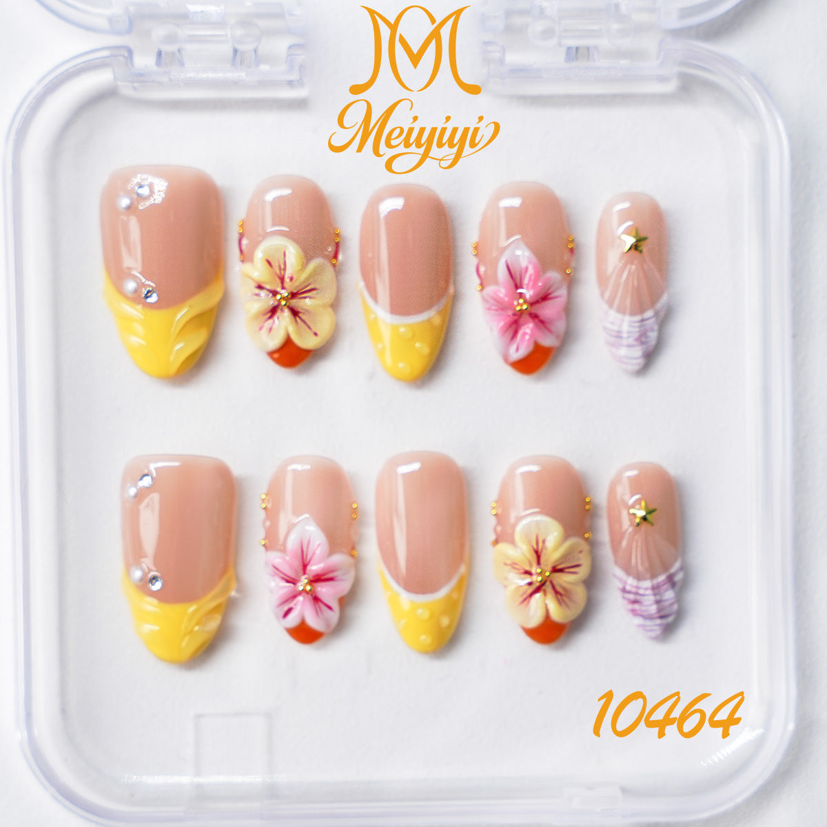 10464-MYY's designer original high-end design customized luxury hand-painted wearable nail art