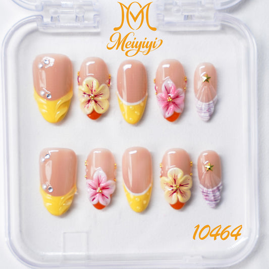 10464-MYY's designer original high-end design customized luxury hand-painted wearable nail art