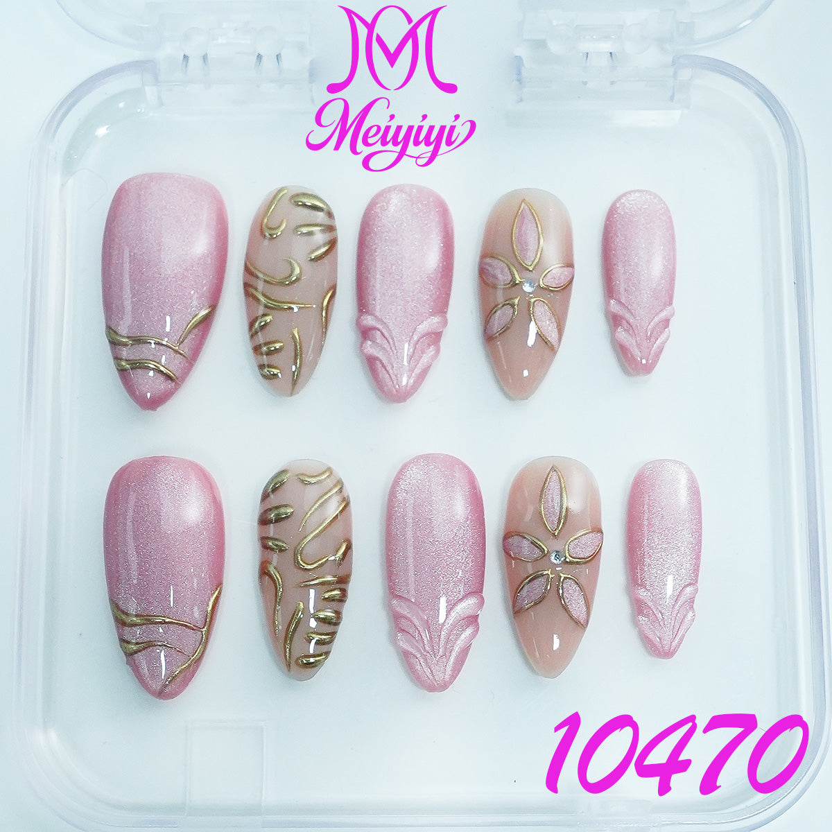 10470-MYY's designer original high-end design customized luxury hand-painted wearable nail art