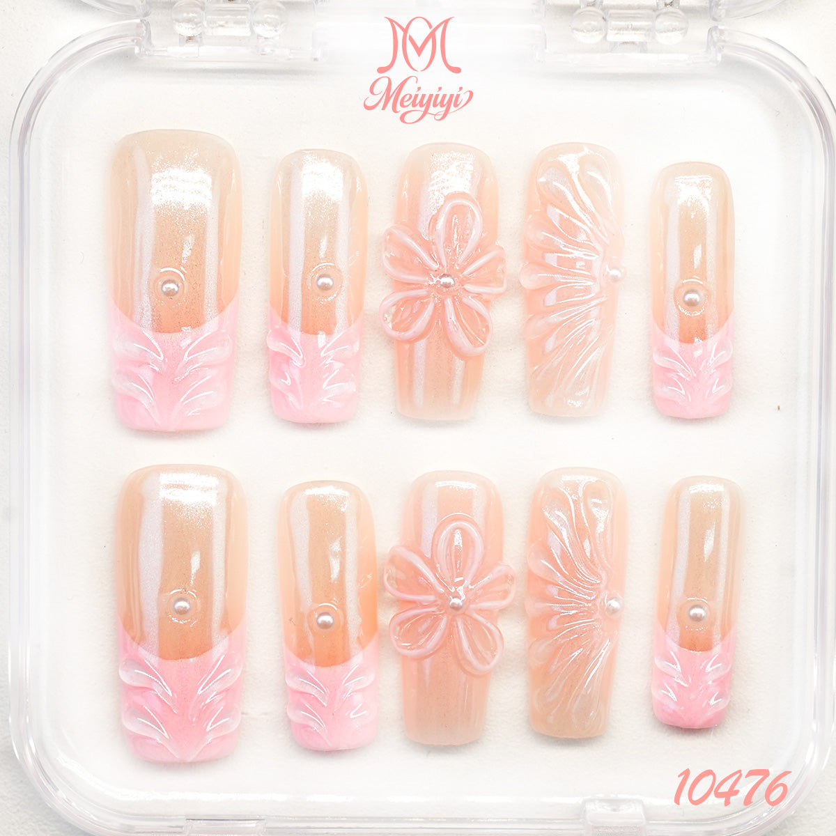 10476-MYY's designer original high-end design customized luxury hand-painted wearable nail art