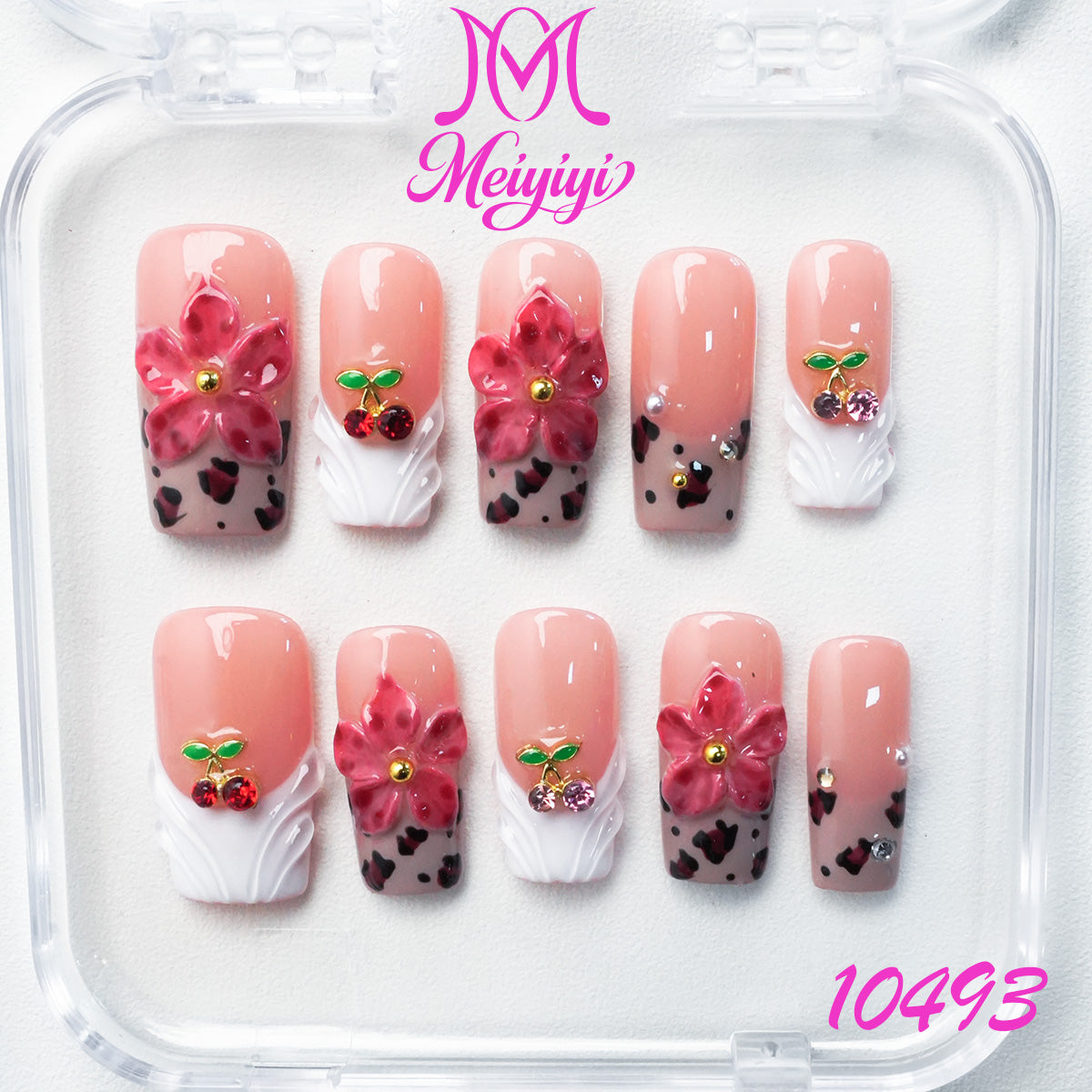 10493-MYY's designer original high-end design customized luxury hand-painted wearable nail art