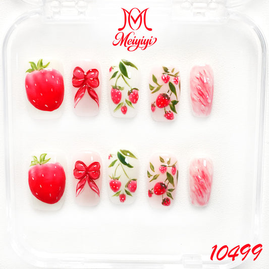 10499-MYY's designer original high-end design customized luxury hand-painted wearable nail art