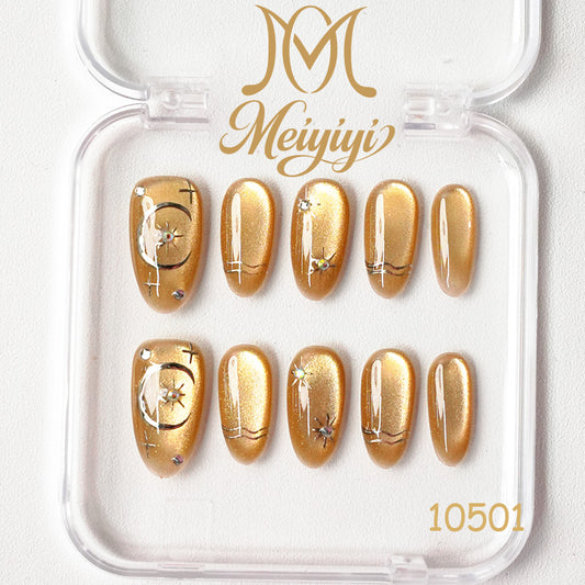 10501-MYY's designer original high-end design customized luxury hand-painted wearable nail art