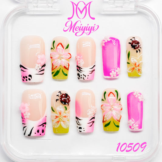 10509-MYY's designer original high-end design customized luxury hand-painted wearable nail art