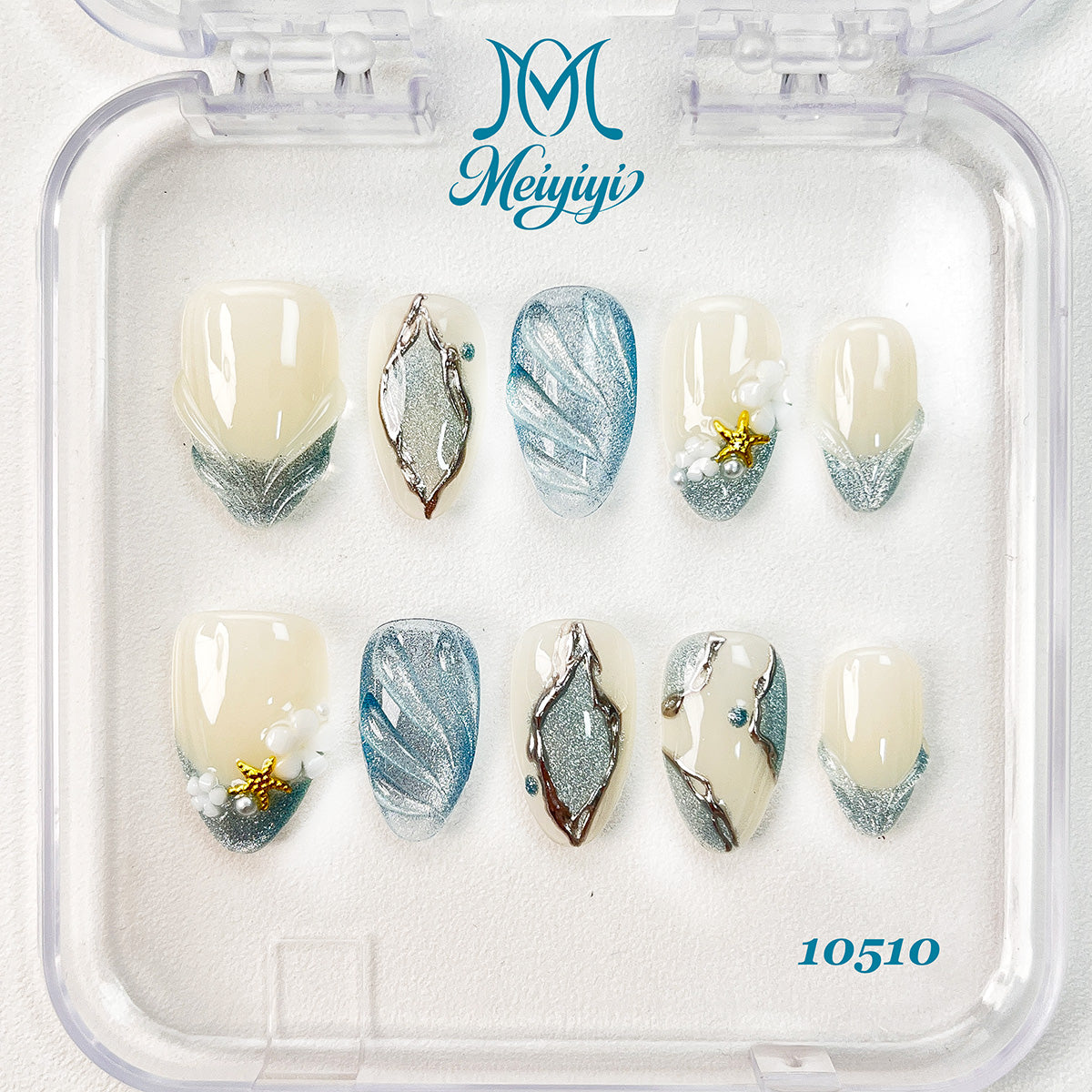 10510-MYY's designer original high-end design customized luxury hand-painted wearable nail art