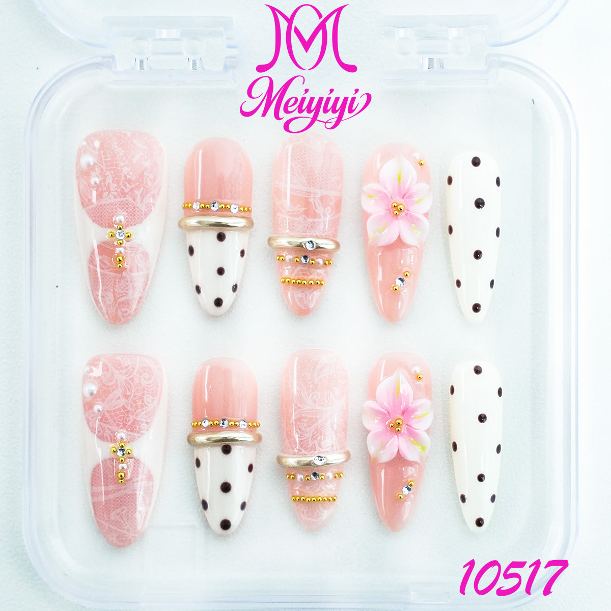 10517-MYY's designer original high-end design customized luxury hand-painted wearable nail art