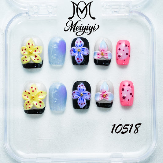 10518-MYY's designer original high-end design customized luxury hand-painted wearable nail art
