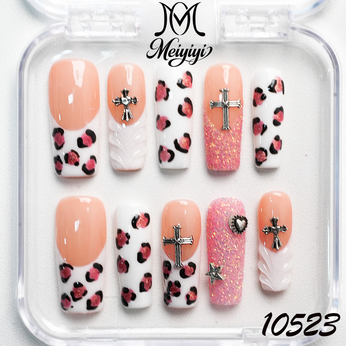 10523-MYY's designer original high-end design customized luxury hand-painted wearable nail art