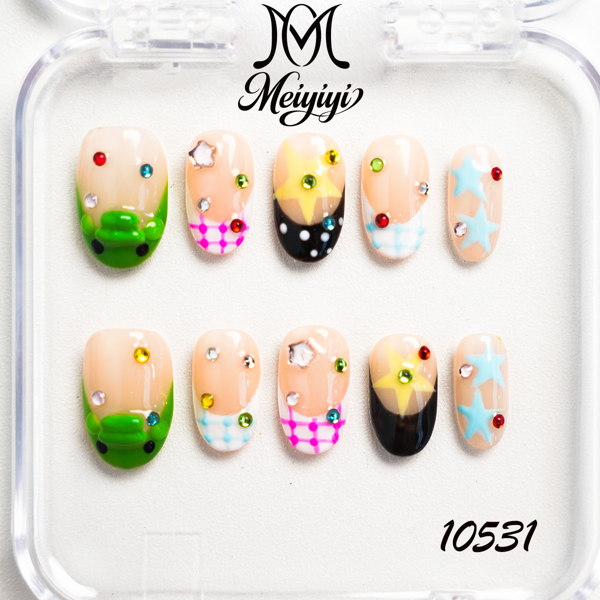 10531-MYY's designer original high-end design customized luxury hand-painted wearable nail art