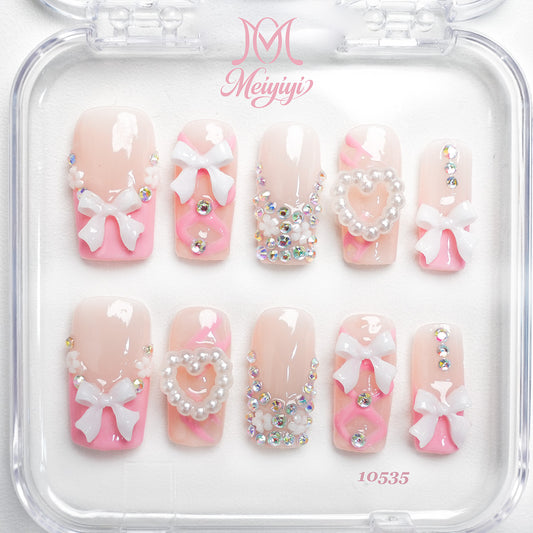 10535-MYY's designer original high-end design customized luxury hand-painted wearable nail art
