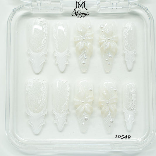 10549-MYY's designer original high-end design customized luxury hand-painted wearable nail art
