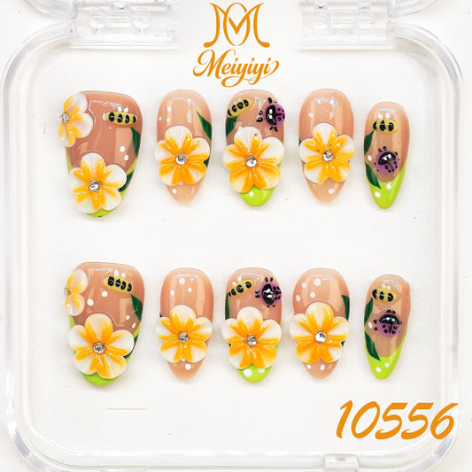 10556-MYY's designer original high-end design customized luxury hand-painted wearable nail art