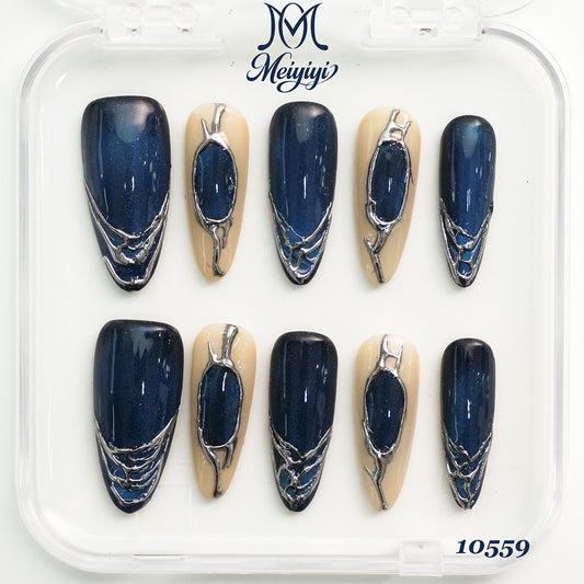 10559-MYY's designer original high-end design customized luxury hand-painted wearable nail art