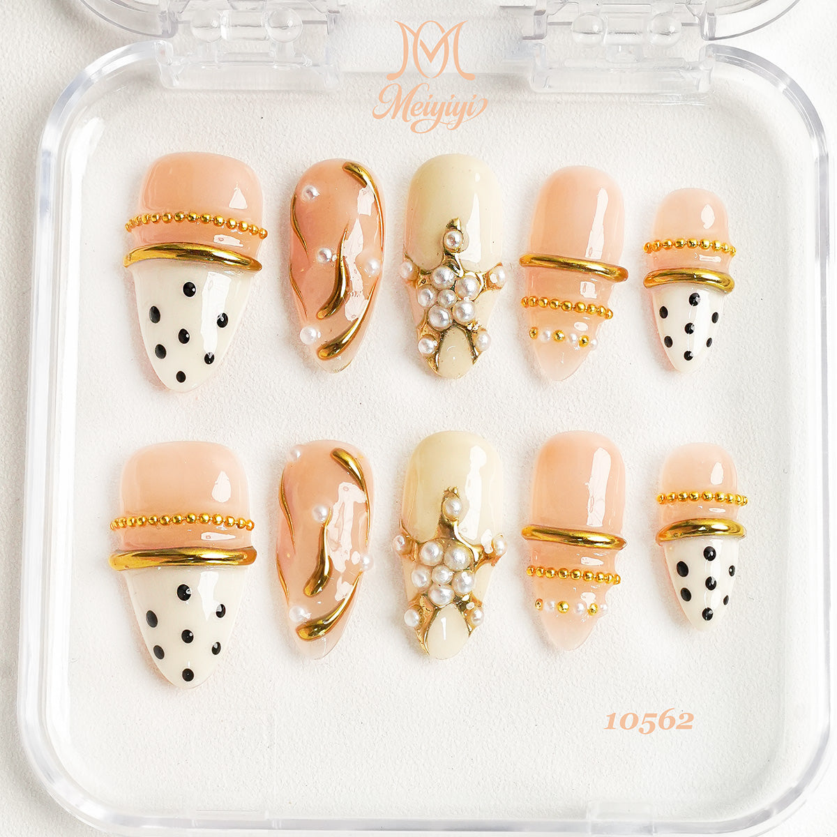 10562-MYY's designer original high-end design customized luxury hand-painted wearable nail art