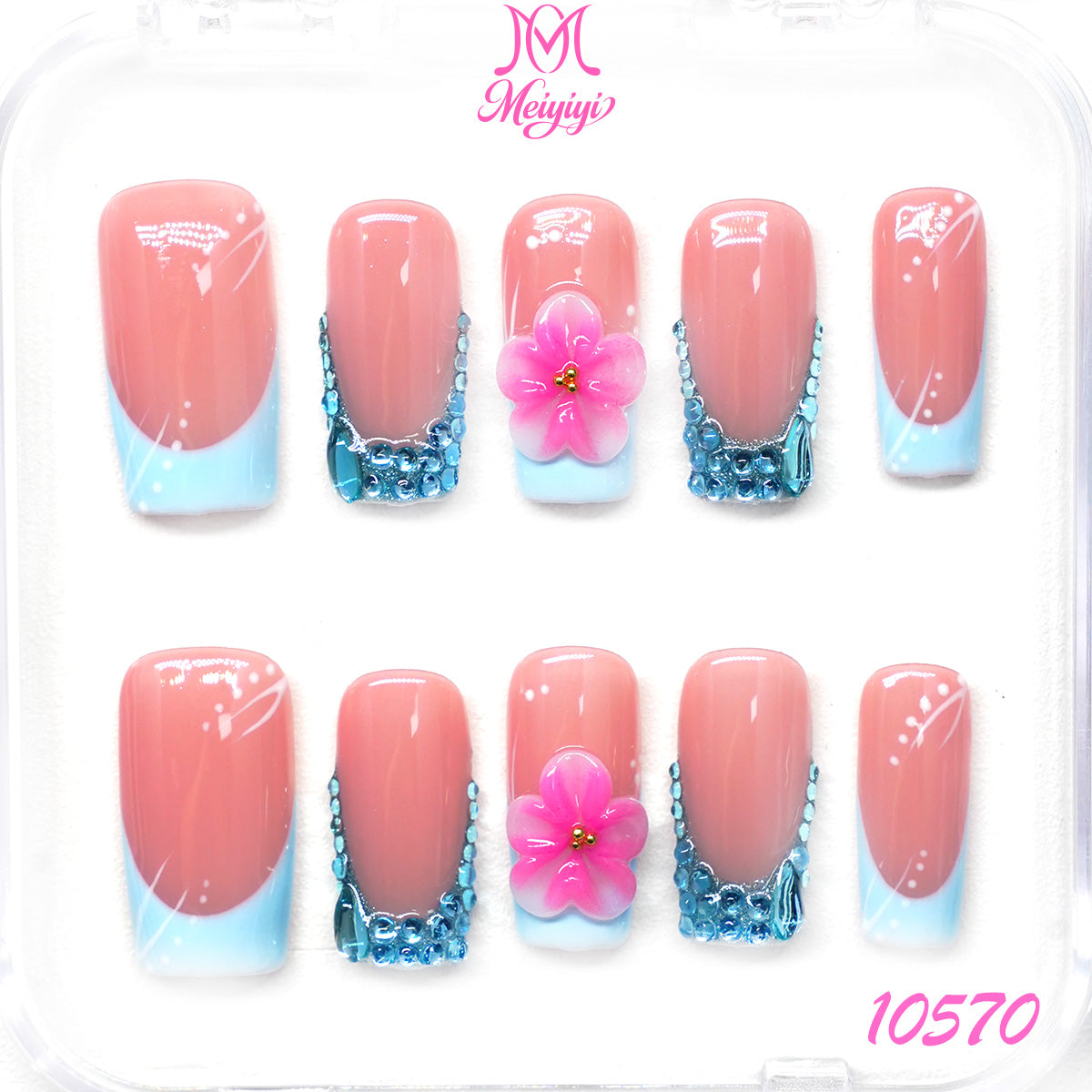 10570-MYY's designer original high-end design customized luxury hand-painted wearable nail art