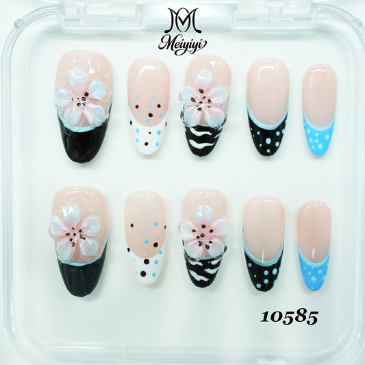 10585-MYY's designer original high-end design customized luxury hand-painted wearable nail art